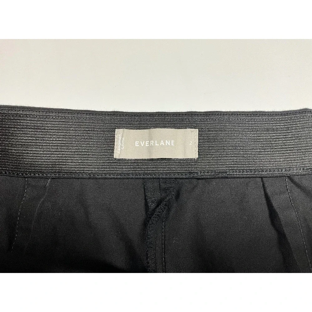 Everlane Black Mini Skirt Side Zip Size 2 Classic A-Line